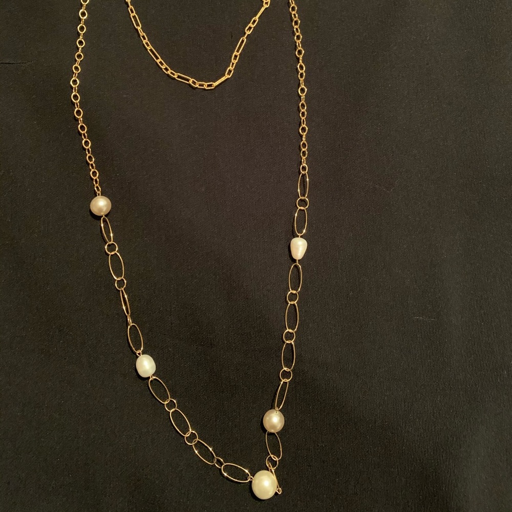 A.V. Max Pearl and Gold-Toned Necklace